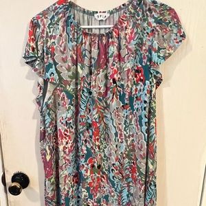 Tunic top. Worn one time. Beautiful vivid colors. Pet friendly smoke free home